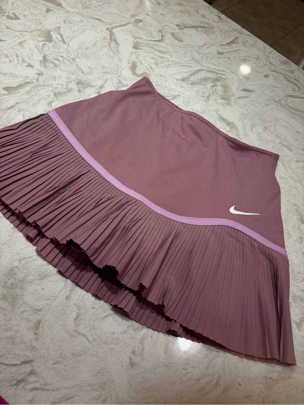 Nike Mauve Pleated Skater Skirt with Light Pink Trim